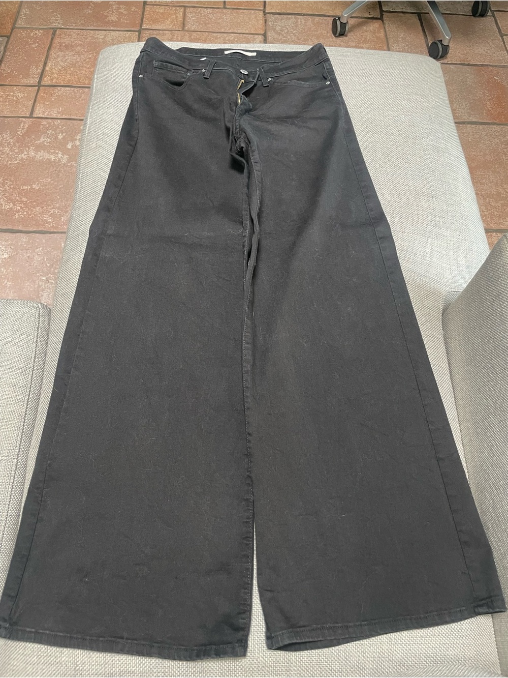 Levi's Black Wide Leg Flare Jeans